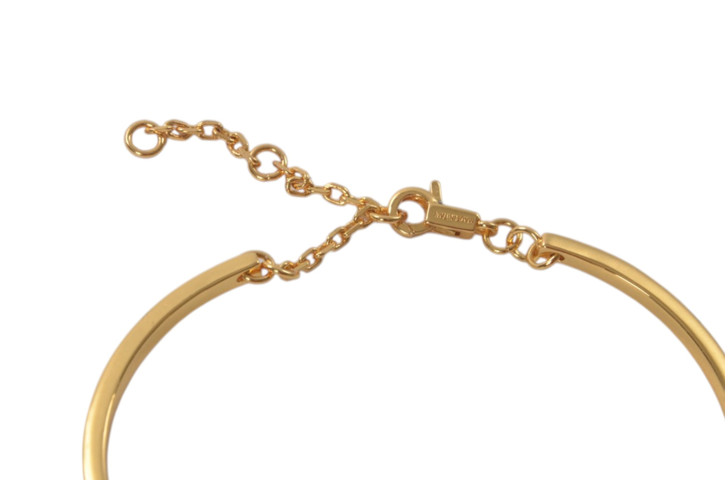Celine Vintage Triomphe Bracelet Bangle Gold tone Designer Classic Authentic