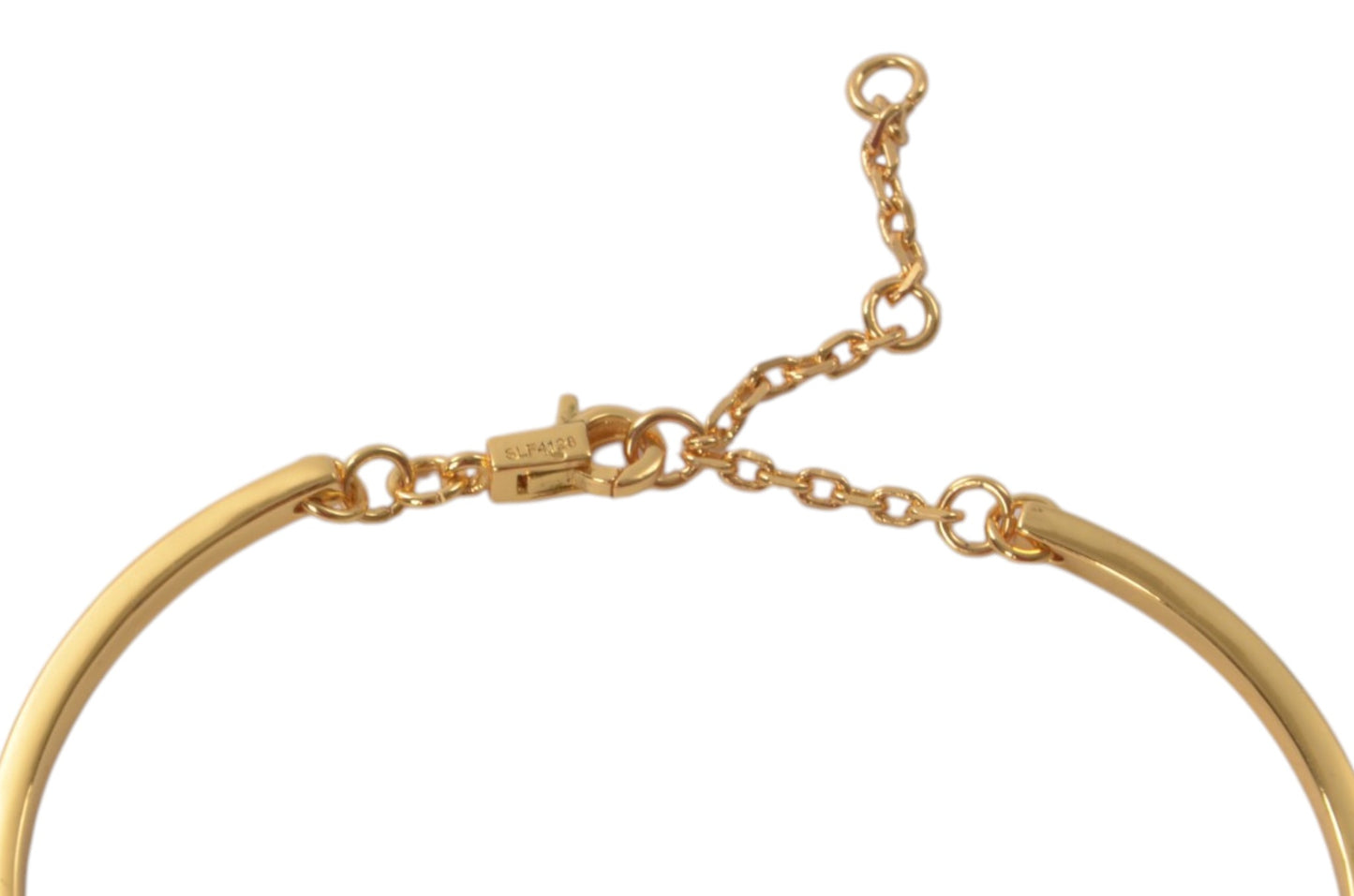 Celine Vintage Triomphe Bracelet Bangle Gold tone Designer Classic Authentic