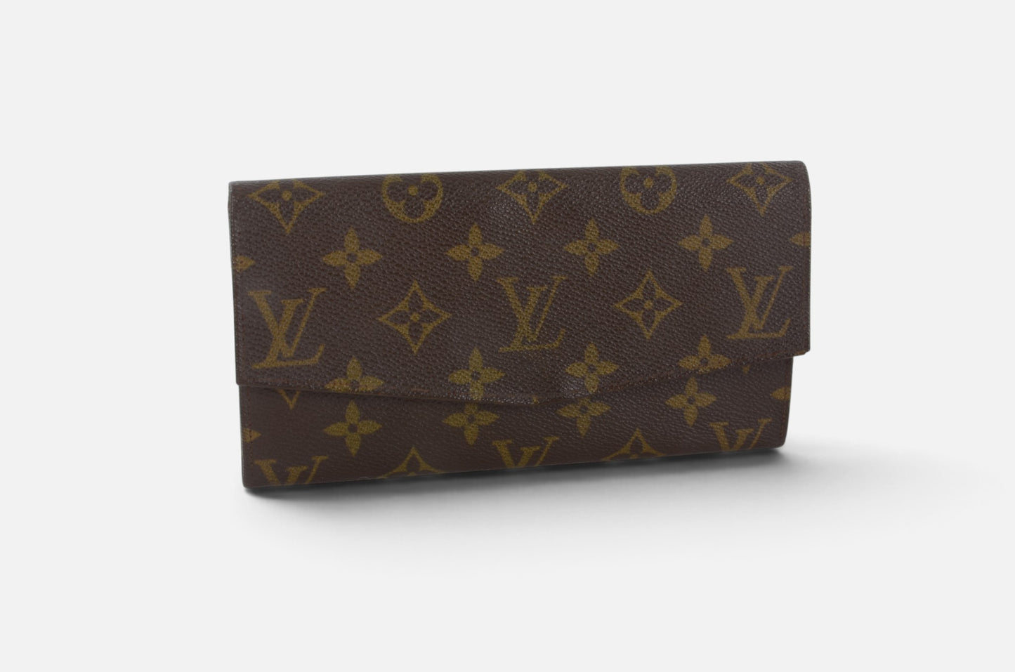 Louis Vuitton Pochette Porte-monnaie Monogram Wallet Vintage Leather Canvas Brown Crossbody Bag Designer Classic Authentic