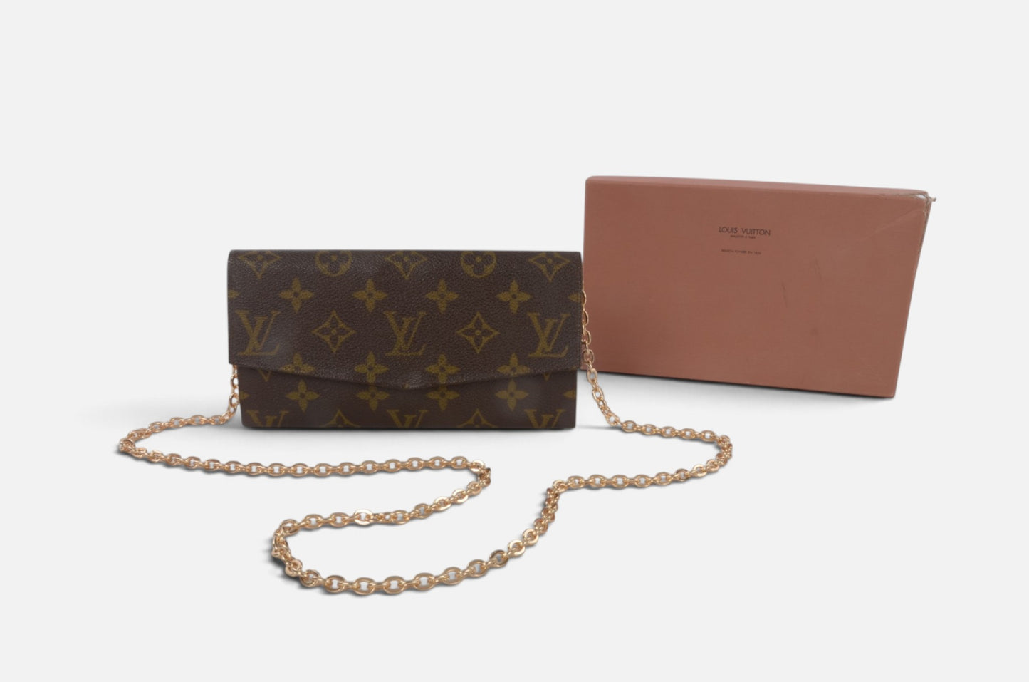 Louis Vuitton Pochette Porte-monnaie Monogram Wallet Vintage Leather Canvas Brown Crossbody Bag Designer Classic Authentic
