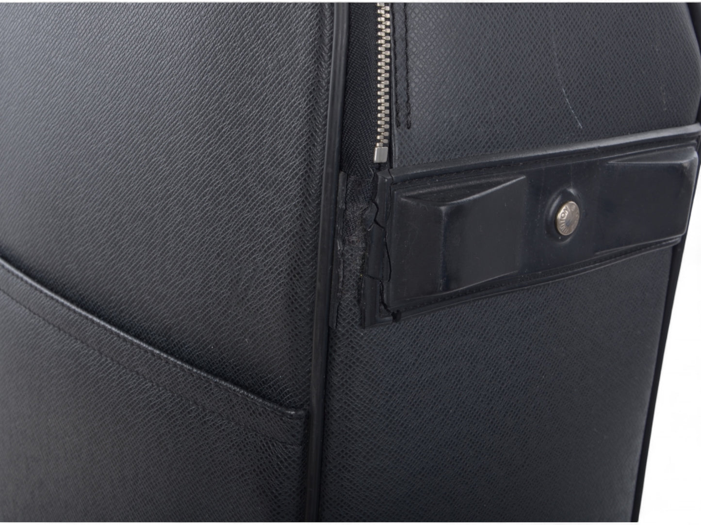 Louis Vuitton Black Taiga Leather Pégase 55 Rolling Travel Luggage Bag Suitcase Carry