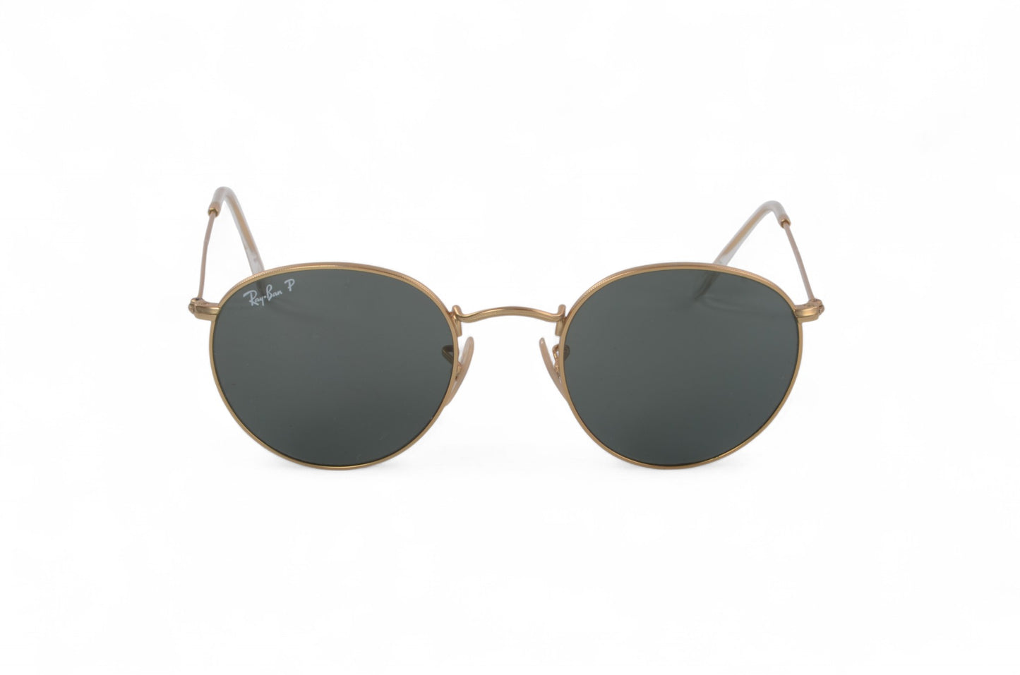 Ray-Ban Rayban Round Metal Sunglasses Glasses Logo Polarized Women's Gold Designer Classic