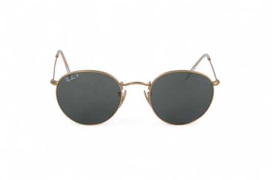 Ray-Ban Rayban Round Metal Sunglasses Glasses Logo Polarized Women's Gold Designer Classic
