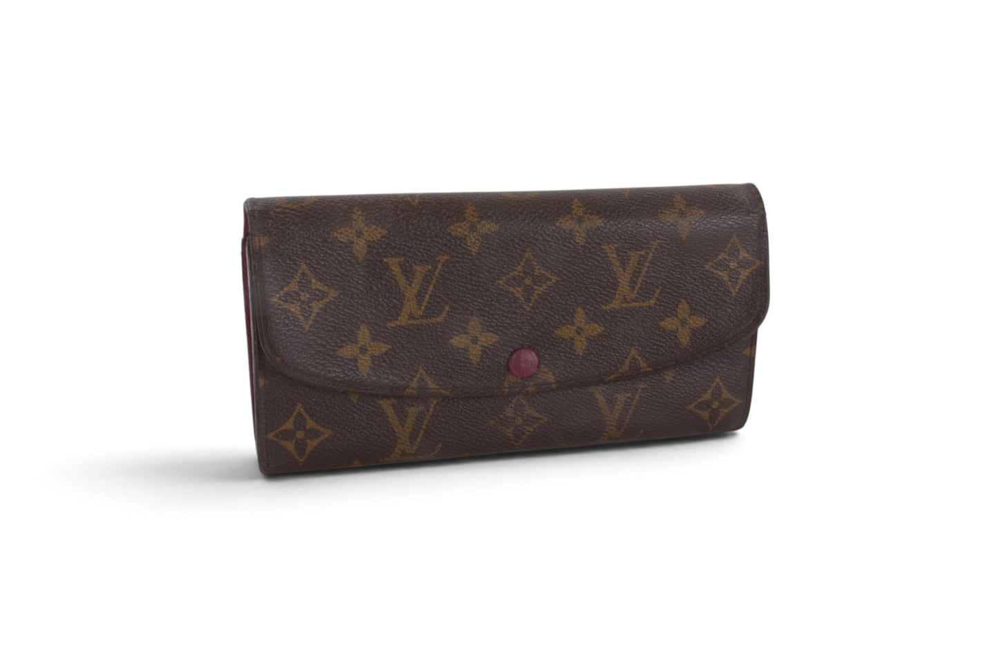 Louis Vuitton Emily Monogram Long Wallet Portefeuille Vintage Leather Canvas Brown Crossbody Bag