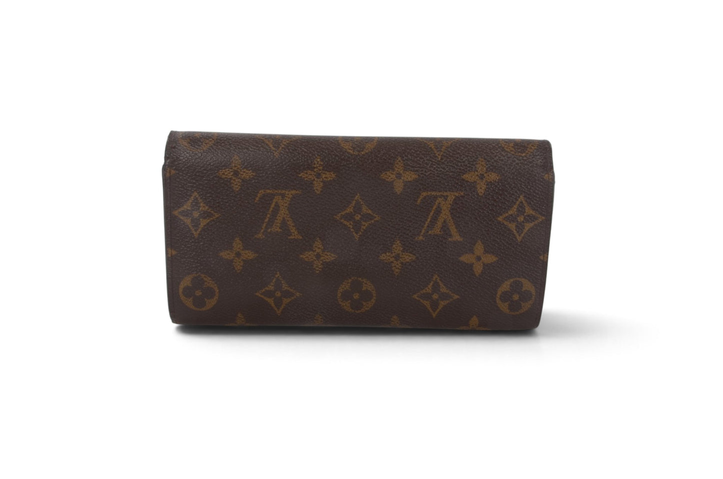 Louis Vuitton Emily Monogram Long Wallet Portefeuille Vintage Leather Canvas Brown Crossbody Bag