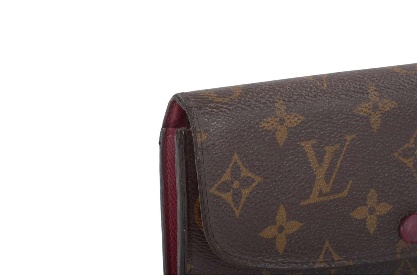 Louis Vuitton Emily Monogram Long Wallet Portefeuille Vintage Leather Canvas Brown Crossbody Bag