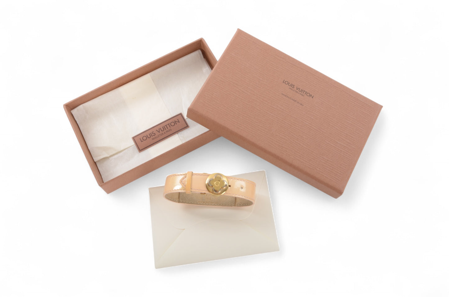 Louis Vuitton Good Luck Fleur Bracelet Cuff Bangle Leather