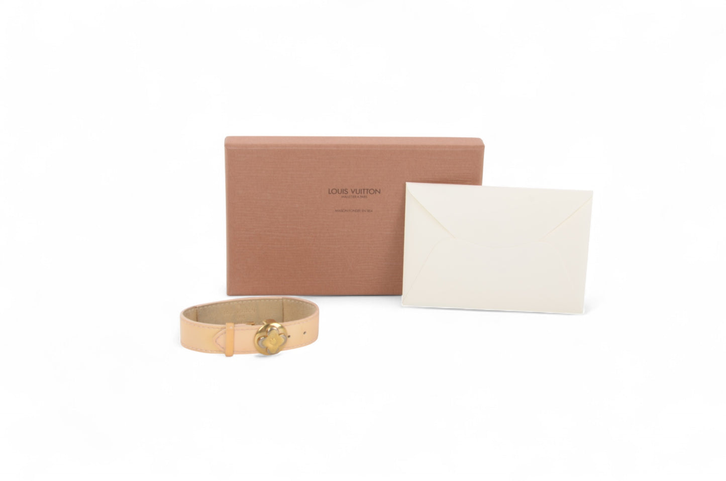 Louis Vuitton Good Luck Fleur Bracelet Cuff Bangle Leather
