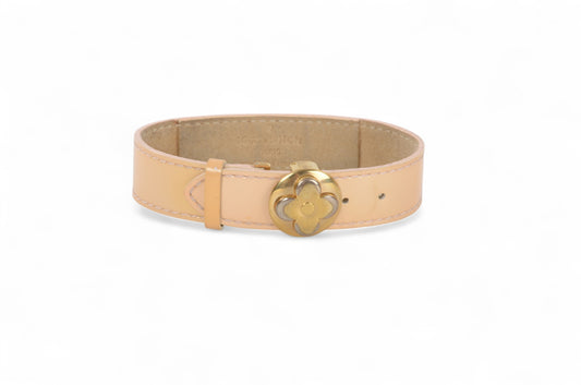Louis Vuitton Good Luck Fleur Bracelet Cuff Bangle Leather