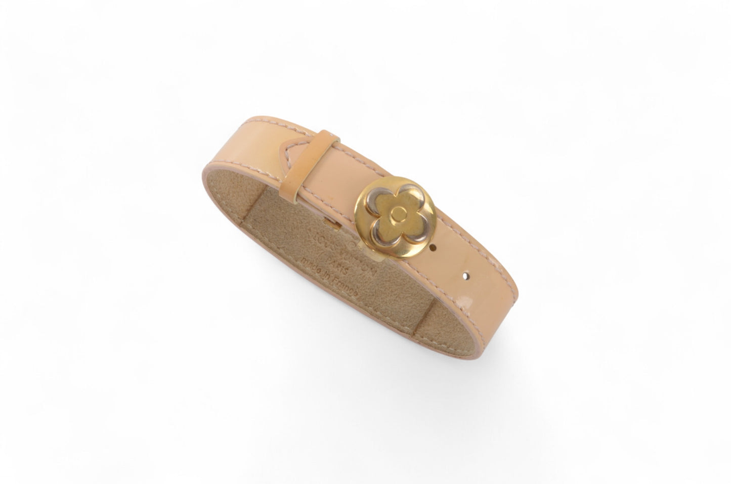Louis Vuitton Good Luck Fleur Bracelet Cuff Bangle Leather