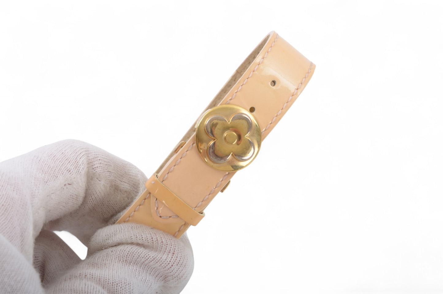 Louis Vuitton Good Luck Fleur Bracelet Cuff Bangle Leather
