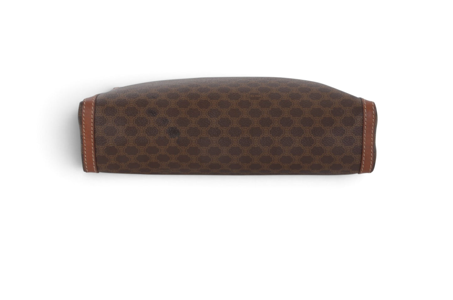 Celine Vintage Triomphe Clutch Bag Evening Bag Pouch Make Up Vanity Toiletry Monogram Canvas Designer Classic