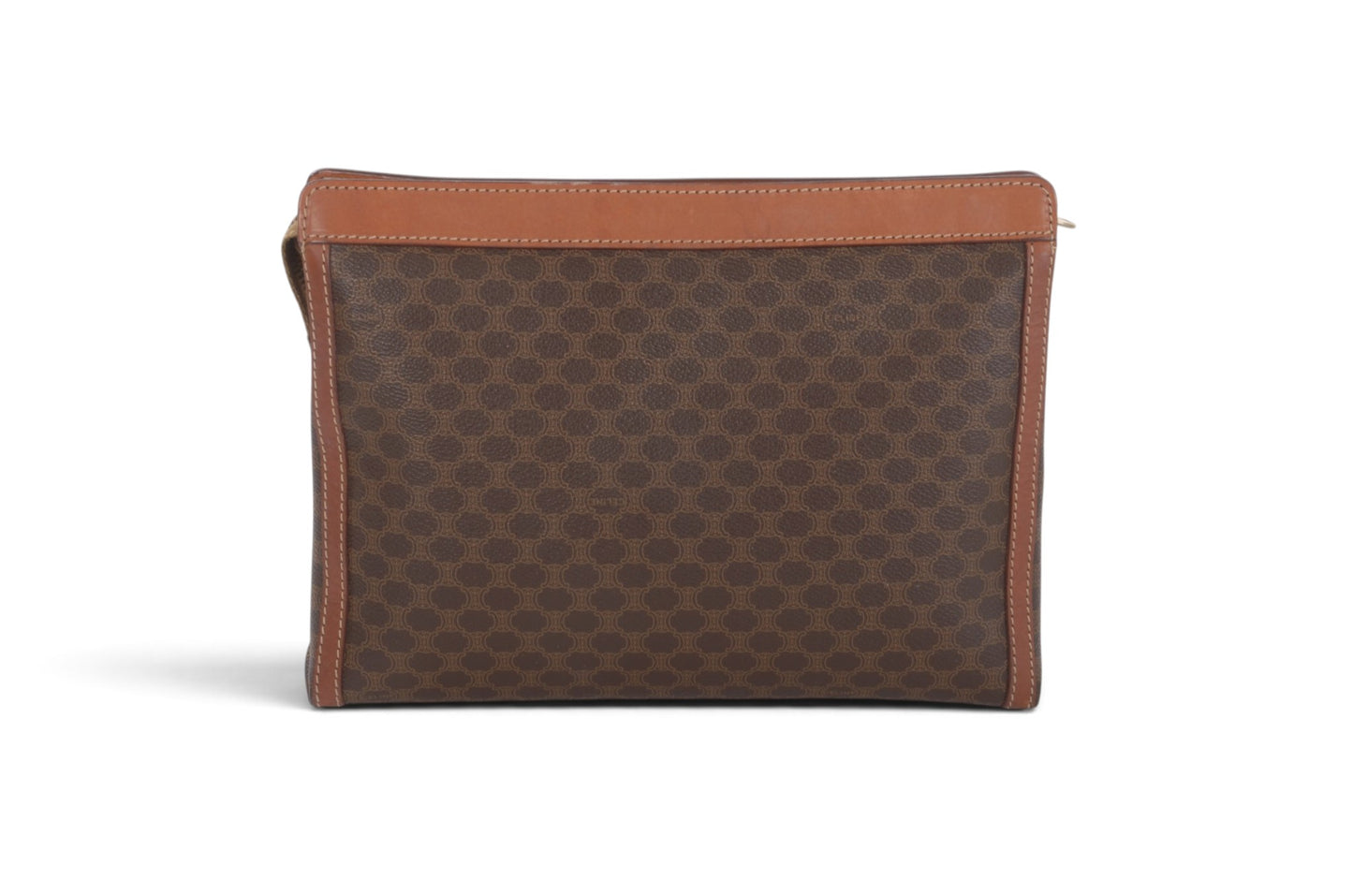 Celine Vintage Triomphe Clutch Bag Evening Bag Pouch Make Up Vanity Toiletry Monogram Canvas Designer Classic
