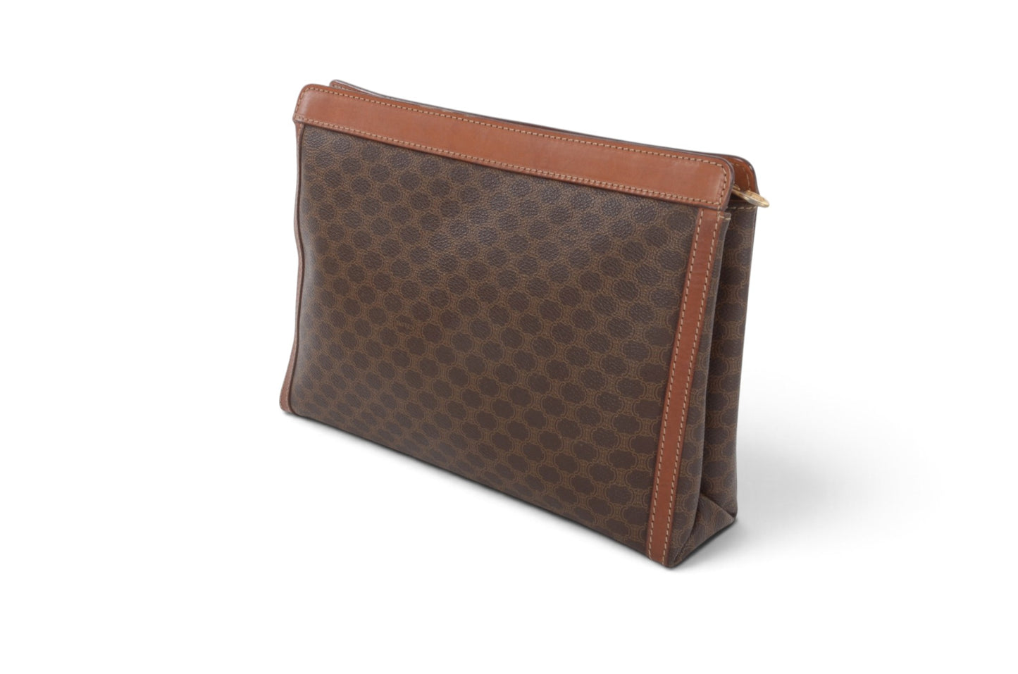 Celine Vintage Triomphe Clutch Bag Evening Bag Pouch Make Up Vanity Toiletry Monogram Canvas Designer Classic