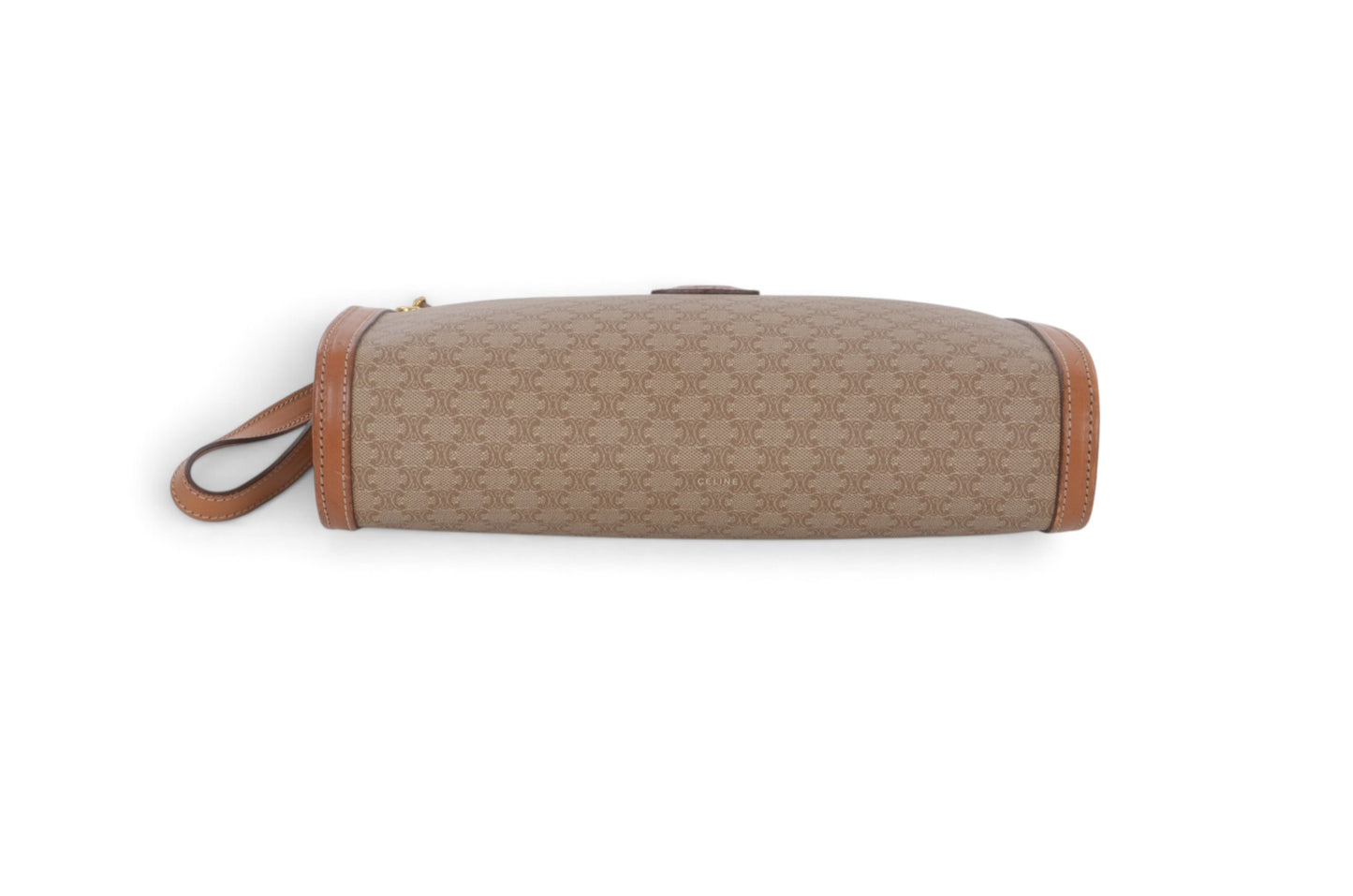 Celine Vintage Triomphe Clutch Bag Evening Bag Pouch Make Up Vanity Toiletry Monogram Canvas Designer Classic