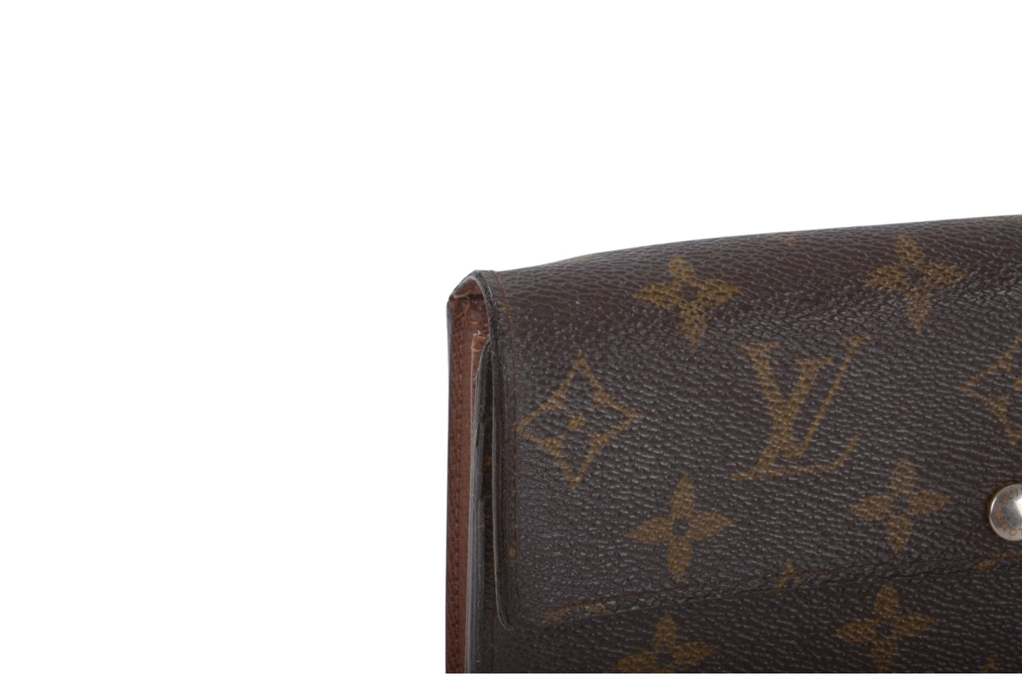 Louis Vuitton Sarah Monogram Wallet Vintage Leather Canvas Brown Crossbody Bag
