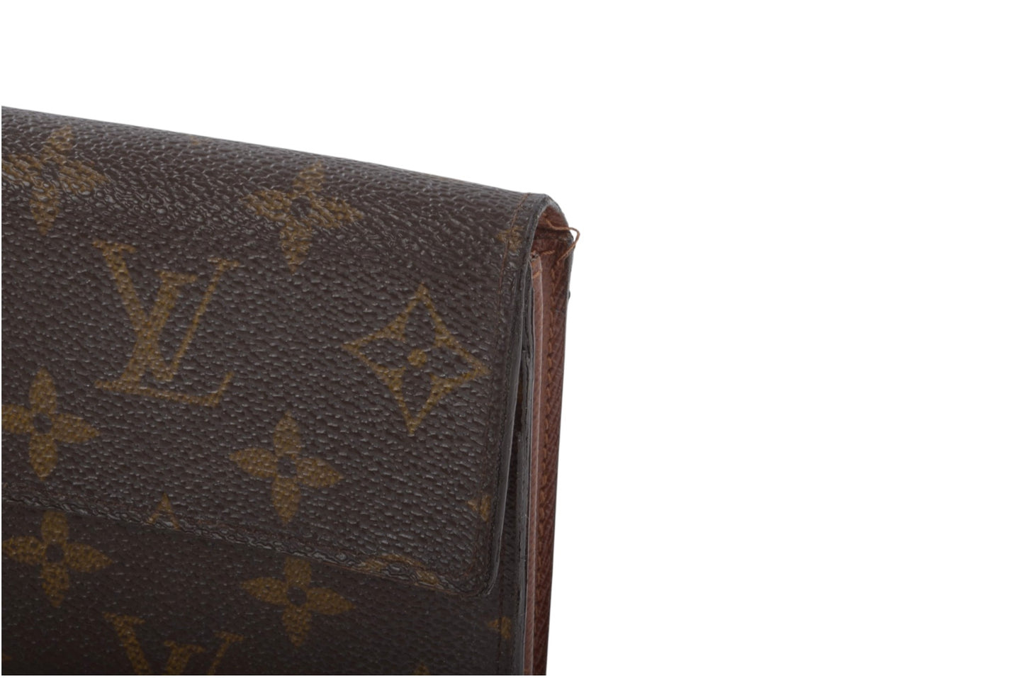 Louis Vuitton Sarah Monogram Wallet Vintage Leather Canvas Brown Crossbody Bag