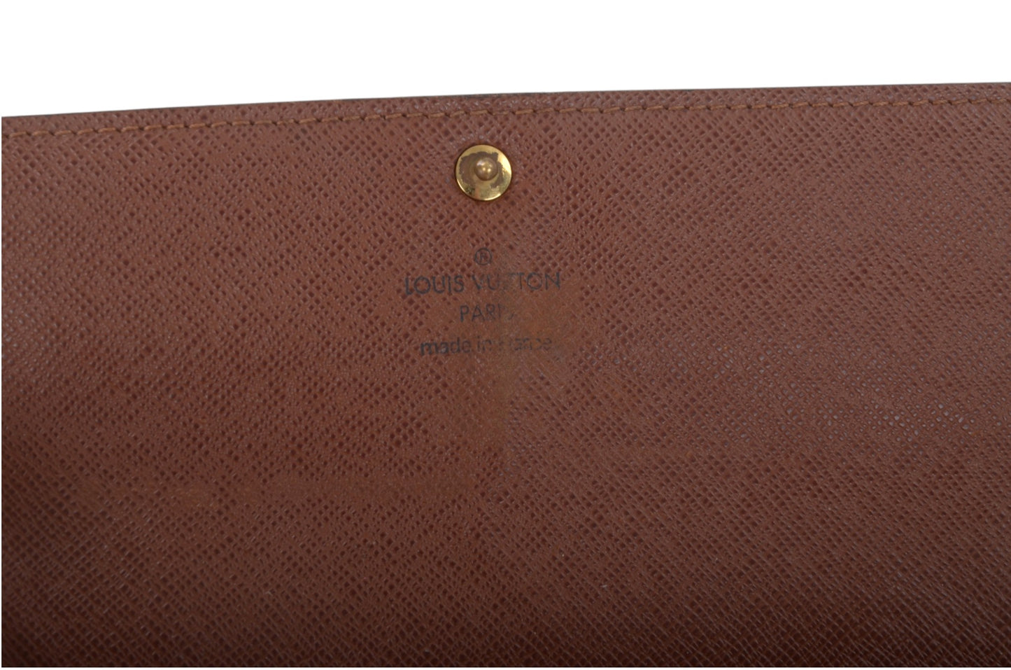 Louis Vuitton Sarah Monogram Wallet Vintage Leather Canvas Brown Crossbody Bag