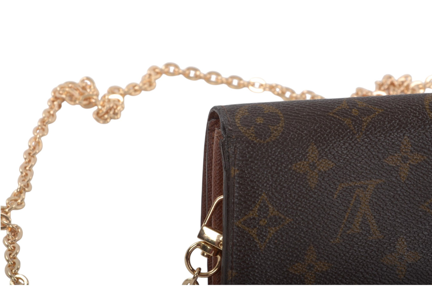 Louis Vuitton Sarah Monogram Wallet Vintage Leather Canvas Brown Crossbody Bag