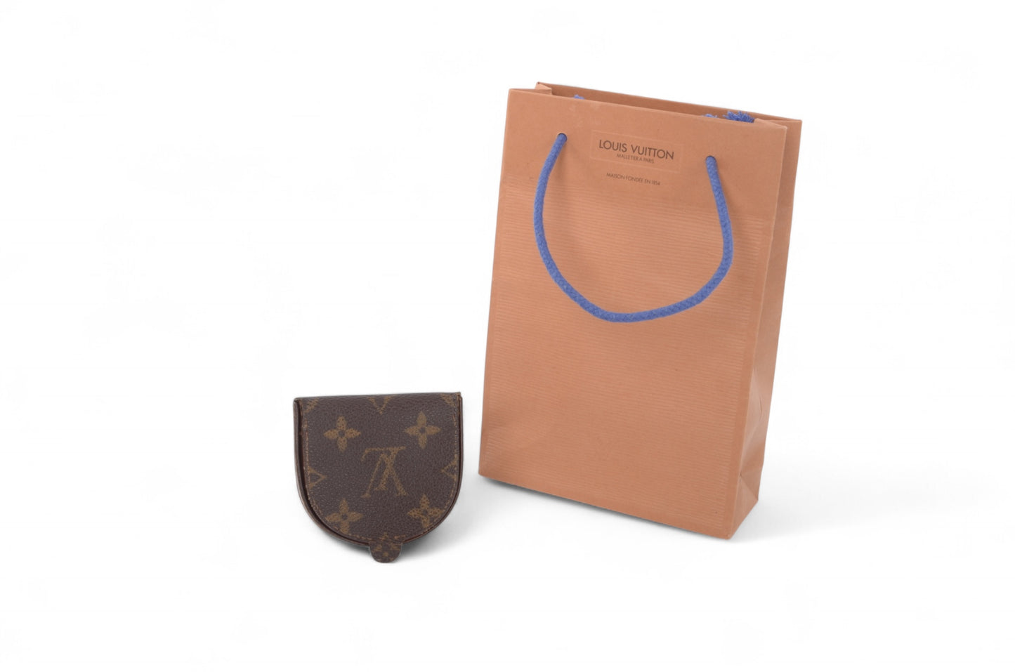 Louis Vuitton Monnaie Cubetto Coin Purse Case Pouch Monogram Canvas Wallet