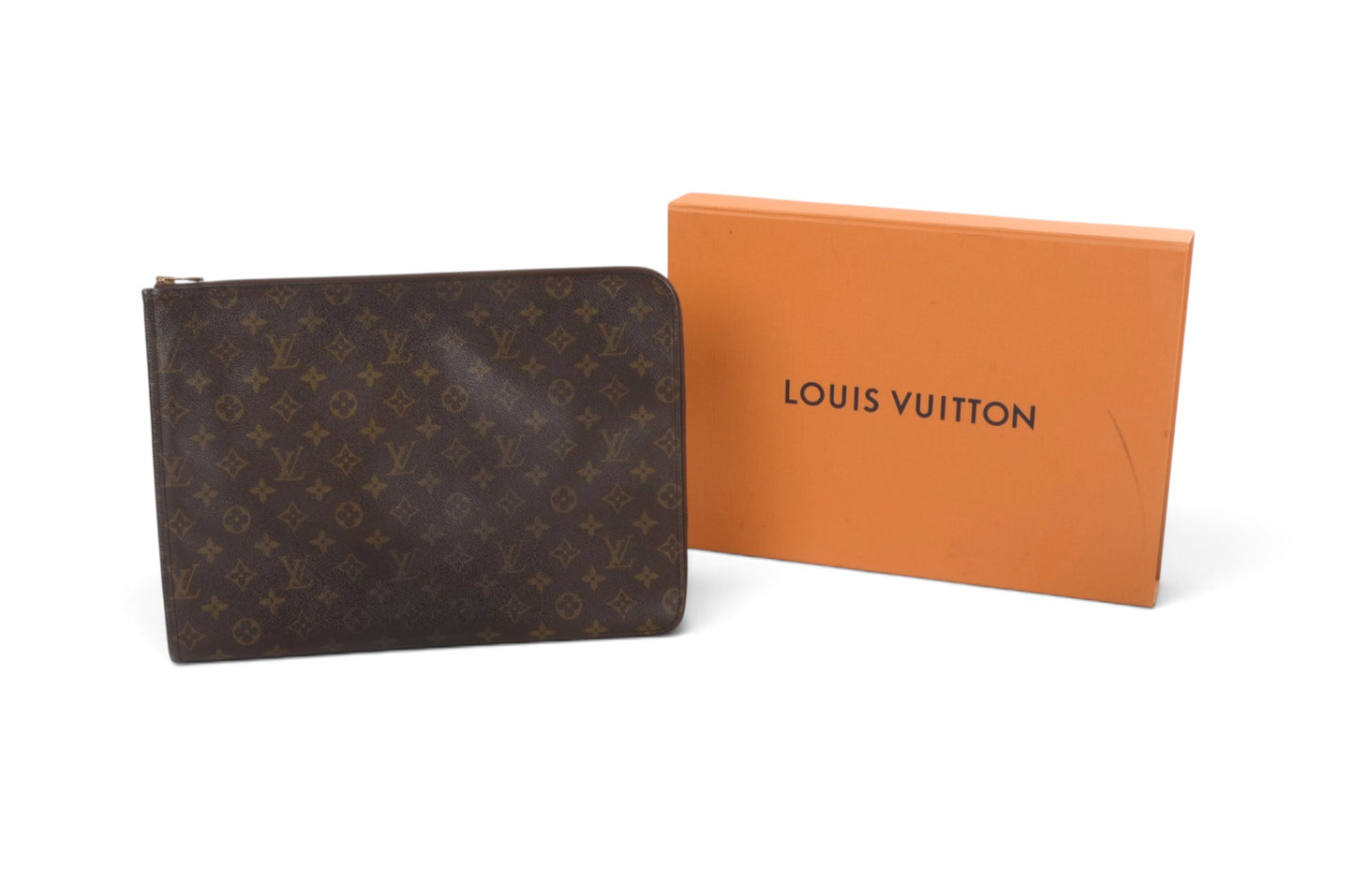 Louis Vuitton Laptop Document Case Monogram Vintage Business Computer Bag Canvas Leather Designer Classic
