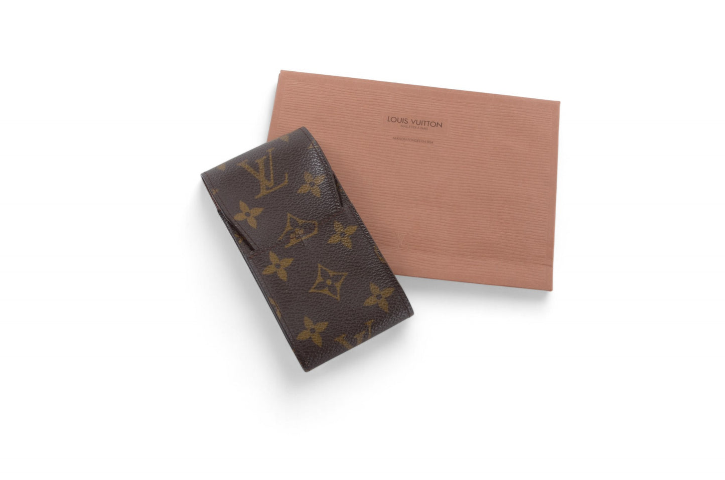 Louis Vuitton Cigarette Lighter Case Etui Monogram Canvas Brown Vintage Designer Classic