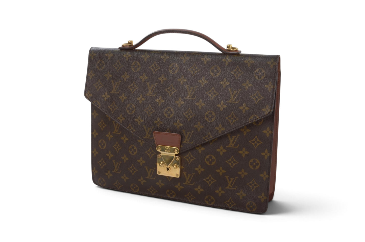 Louis Vuitton Porte Documents Briefcase Laptop Bag Vintage Monogram Designer Classic