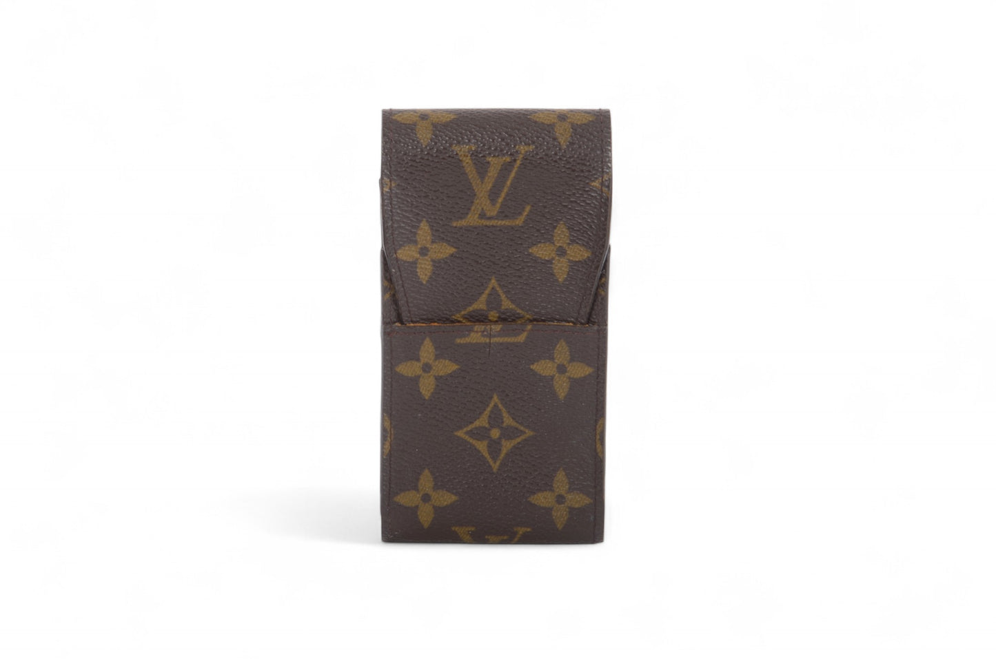 Louis Vuitton Cigarette Lighter Case Etui Monogram Canvas Brown Vintage Designer Classic