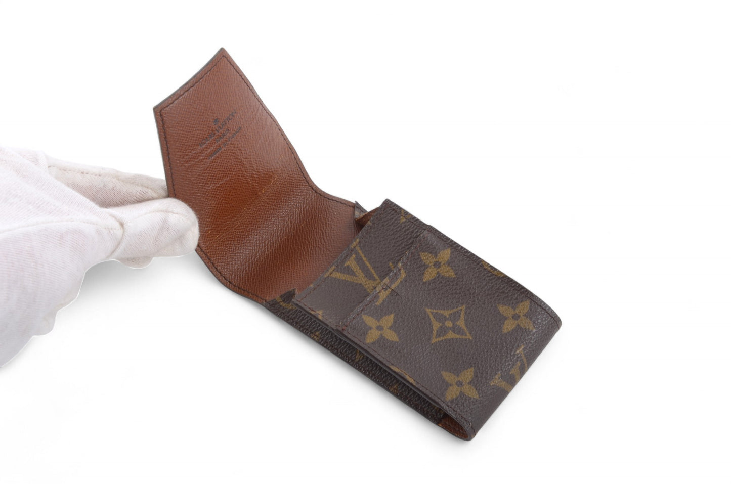 Louis Vuitton Cigarette Lighter Case Etui Monogram Canvas Brown Vintage Designer Classic