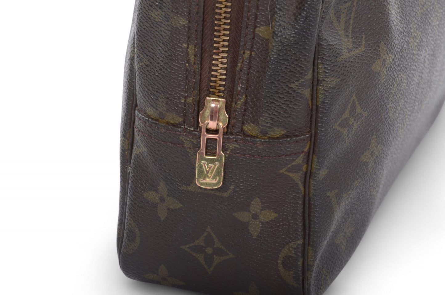 Louis Vuitton Trousse 28 Pouch Clutch Makeup Toilet Bag Monogram Vintage