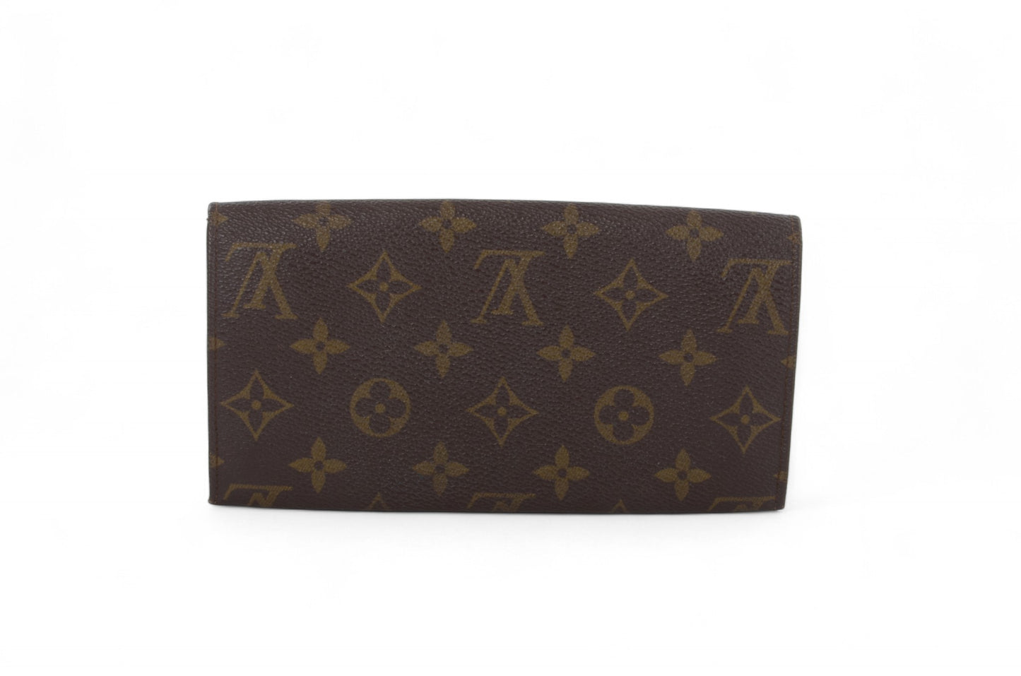 Louis Vuitton Pochette Porte-monnaie Credit Monogram Wallet Vintage Leather Canvas Brown Crossbody Bag Designer Classic Authentic