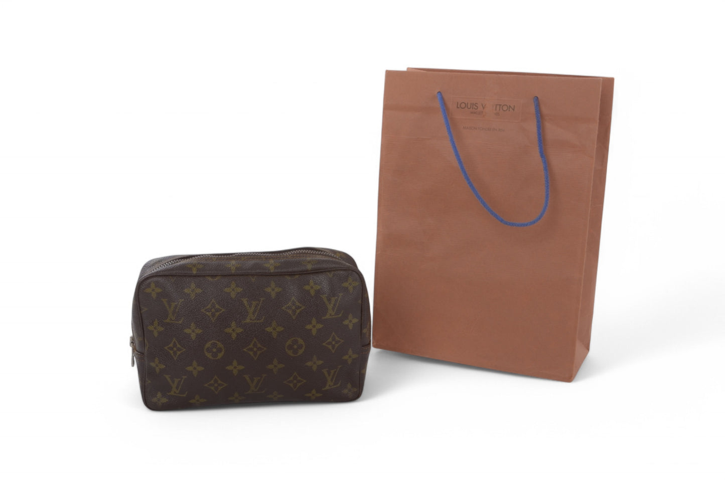 Louis Vuitton Trousse 24 Pouch Clutch Makeup Toilet Bag Monogram Vintage