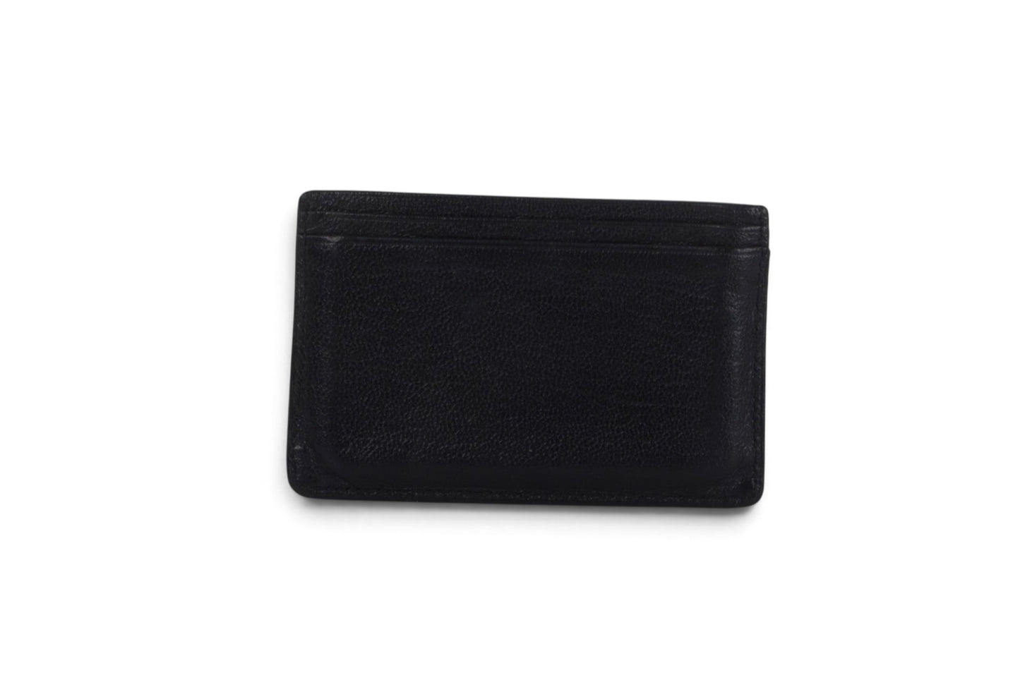 Chanel Lambskin Leather Black Card Case Wallet Holder Cardholder Vintage Designer Classic Authentic
