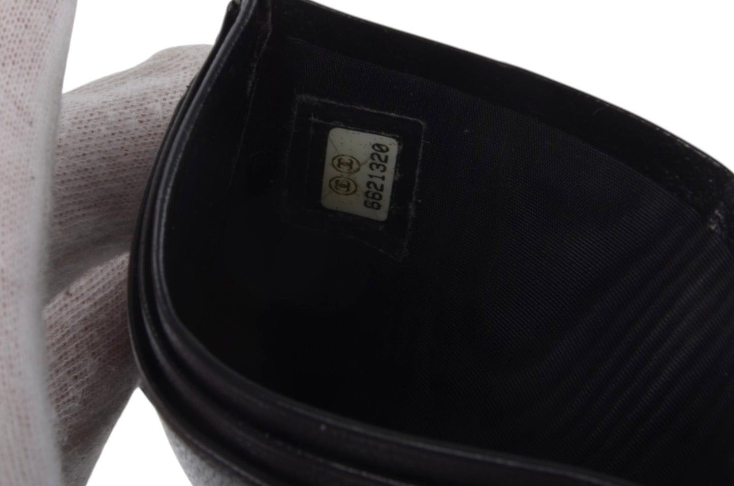 Chanel Lambskin Leather Black Card Case Wallet Holder Cardholder Vintage Designer Classic Authentic