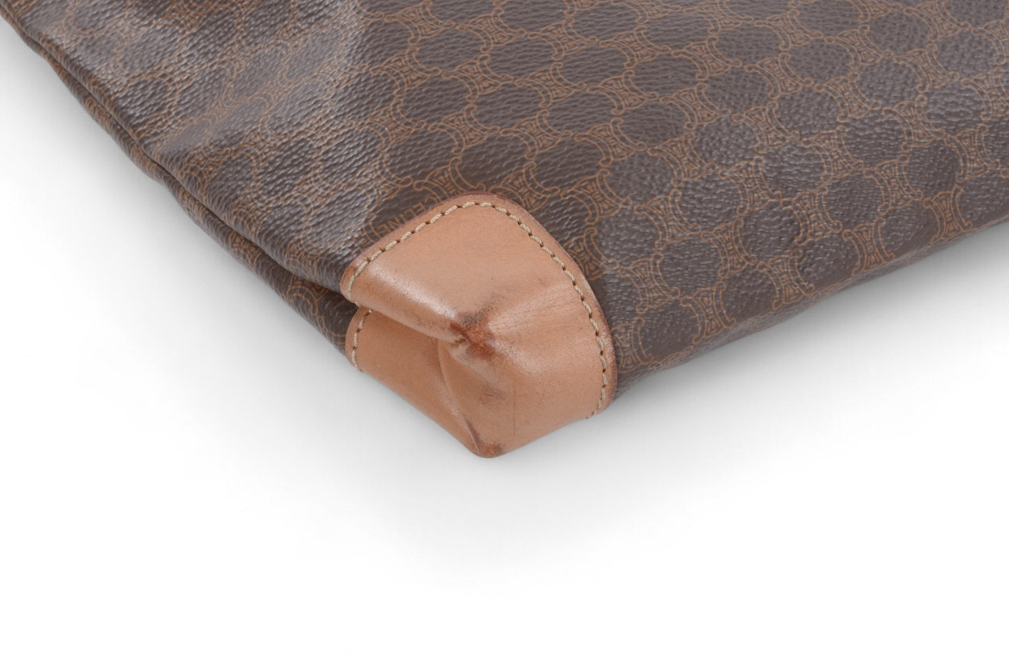 Celine Vintage Triomphe Bag Mini Tote Handbag Monogram Vintage Brown Designer Classic Authentic