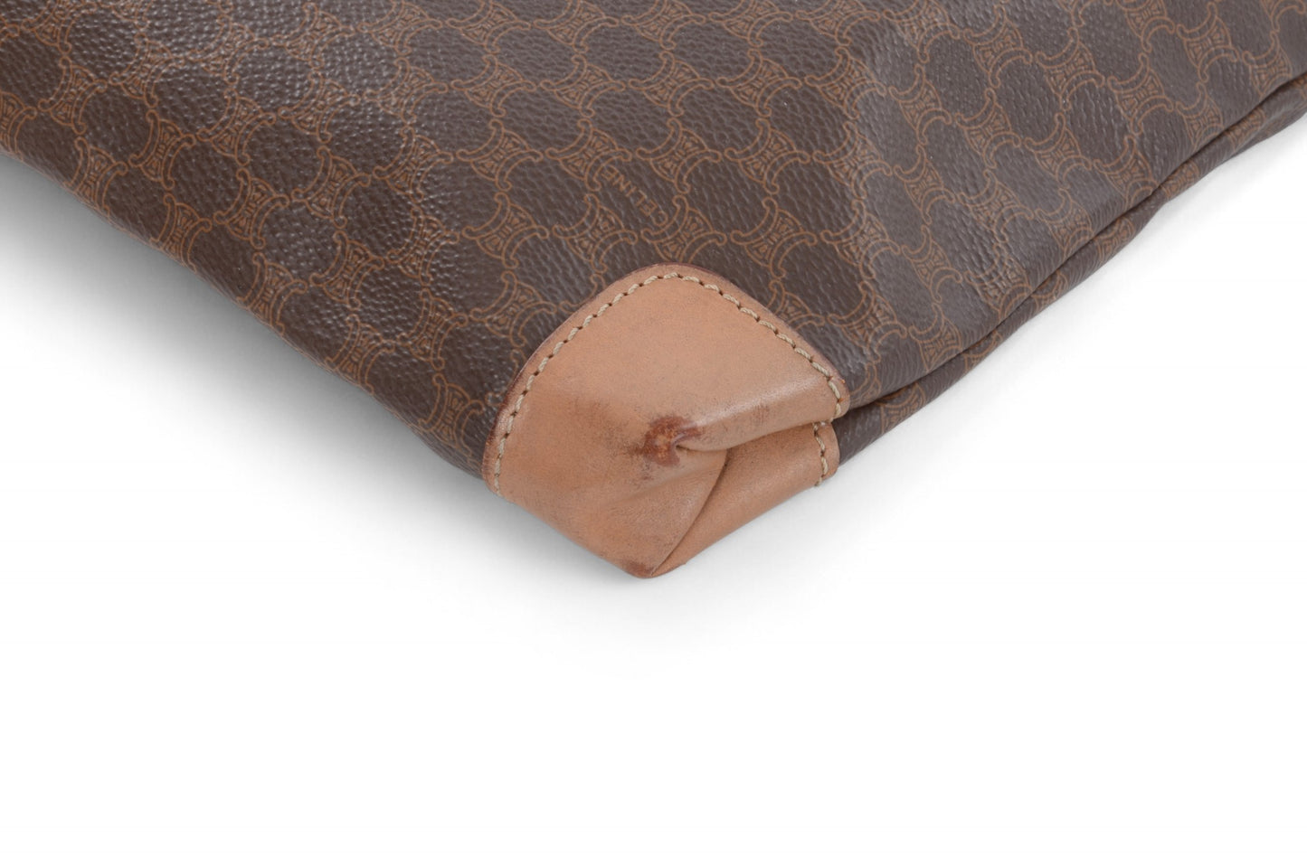 Celine Vintage Triomphe Bag Mini Tote Handbag Monogram Vintage Brown Designer Classic Authentic