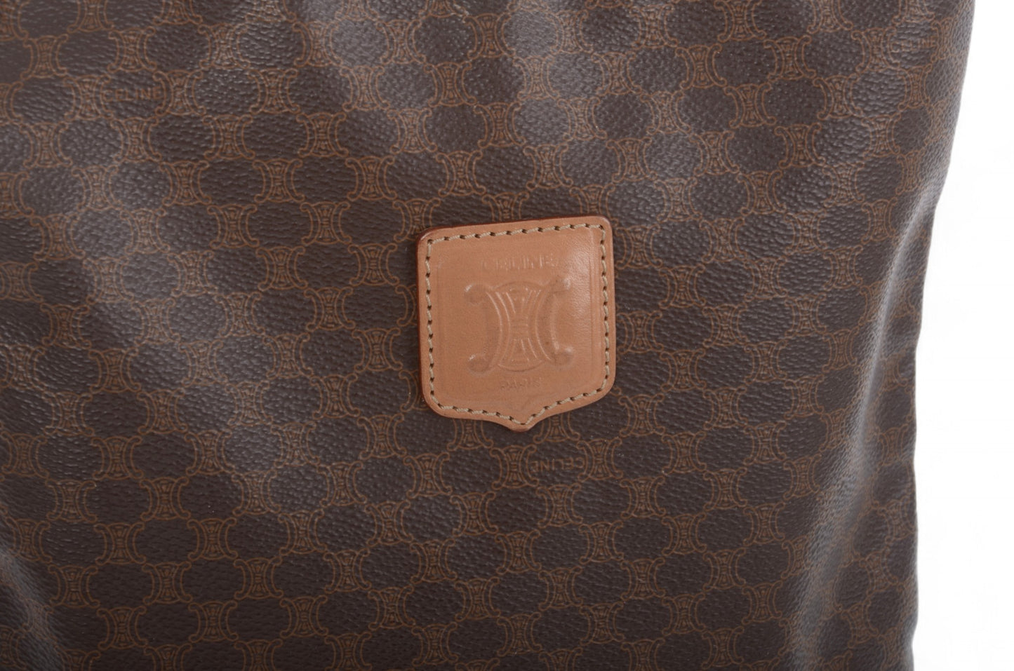 Celine Vintage Triomphe Bag Mini Tote Handbag Monogram Vintage Brown Designer Classic Authentic