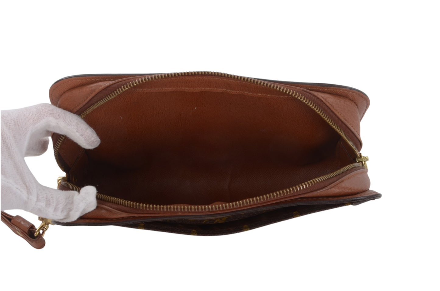 Louis Vuitton Vintage Orsay Clutch Bag Monogram Brown Designer Classic Authentic