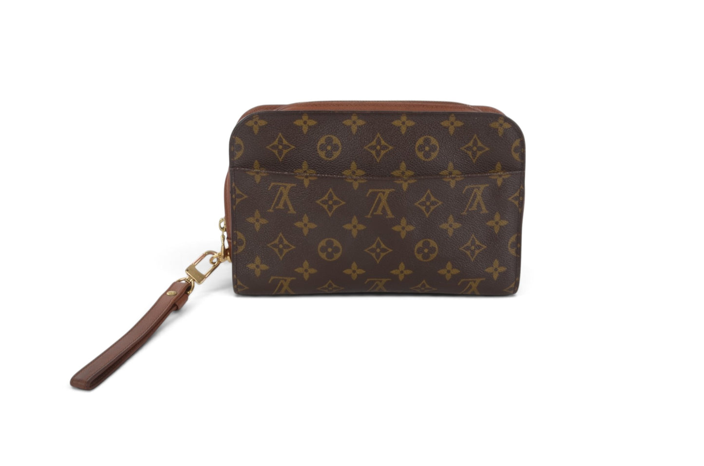 Louis Vuitton Vintage Orsay Clutch Bag Monogram Brown Designer Classic Authentic