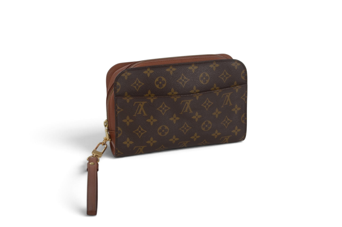 Louis Vuitton Vintage Orsay Clutch Bag Monogram Brown Designer Classic Authentic