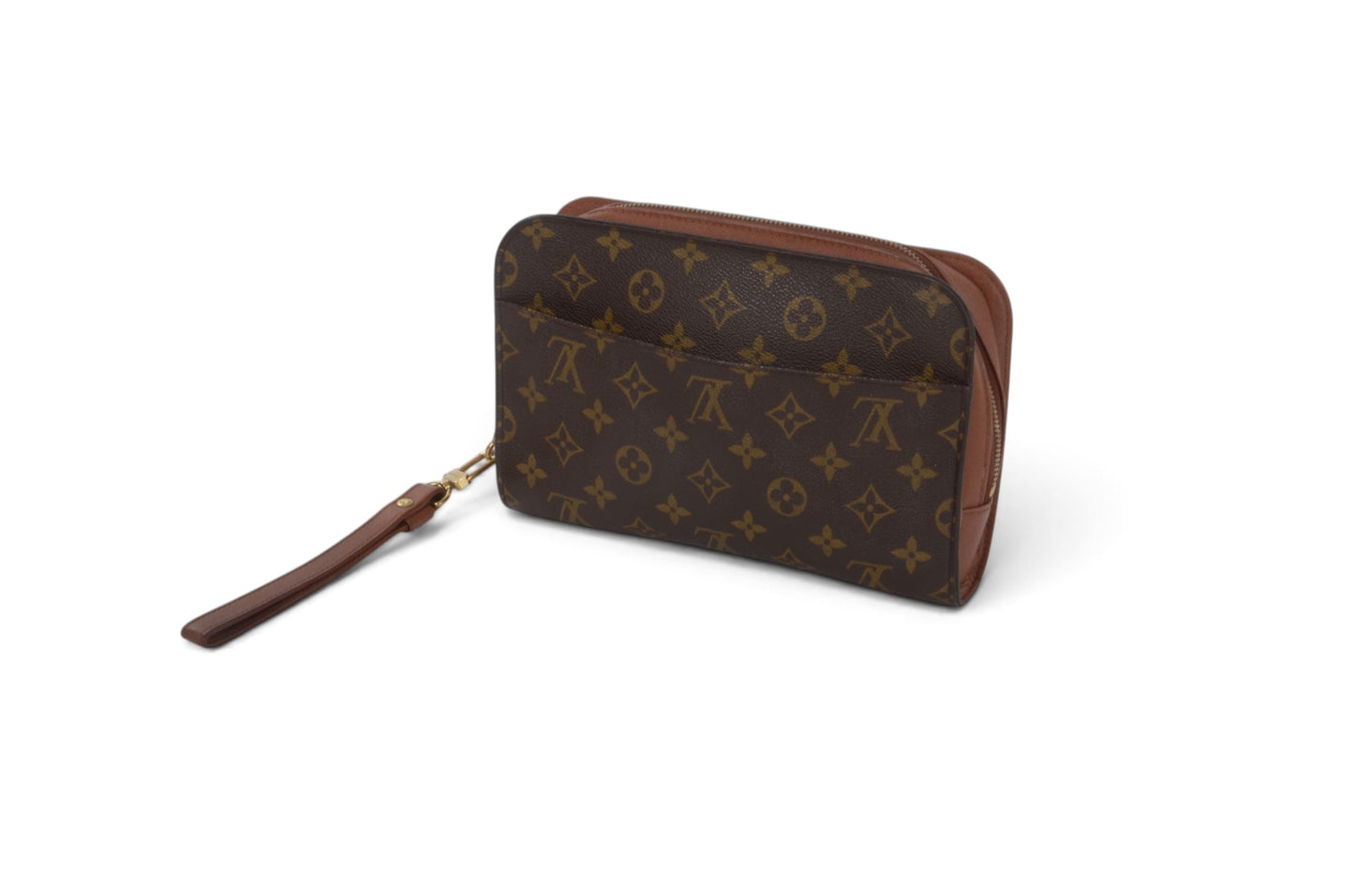 Louis Vuitton Vintage Orsay Clutch Bag Monogram Brown Designer Classic Authentic