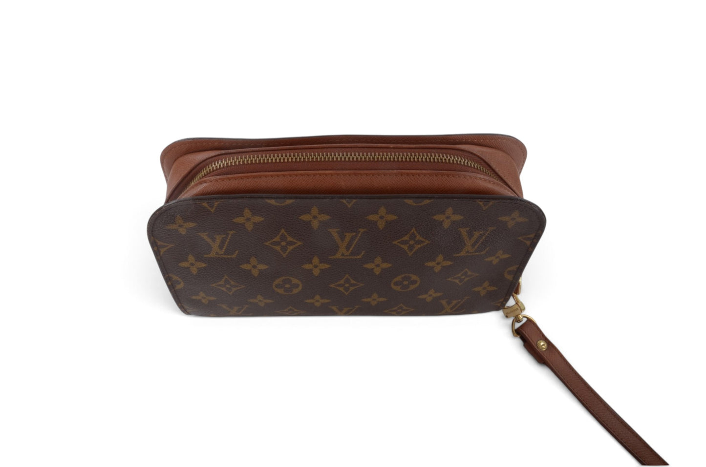 Louis Vuitton Vintage Orsay Clutch Bag Monogram Brown Designer Classic Authentic