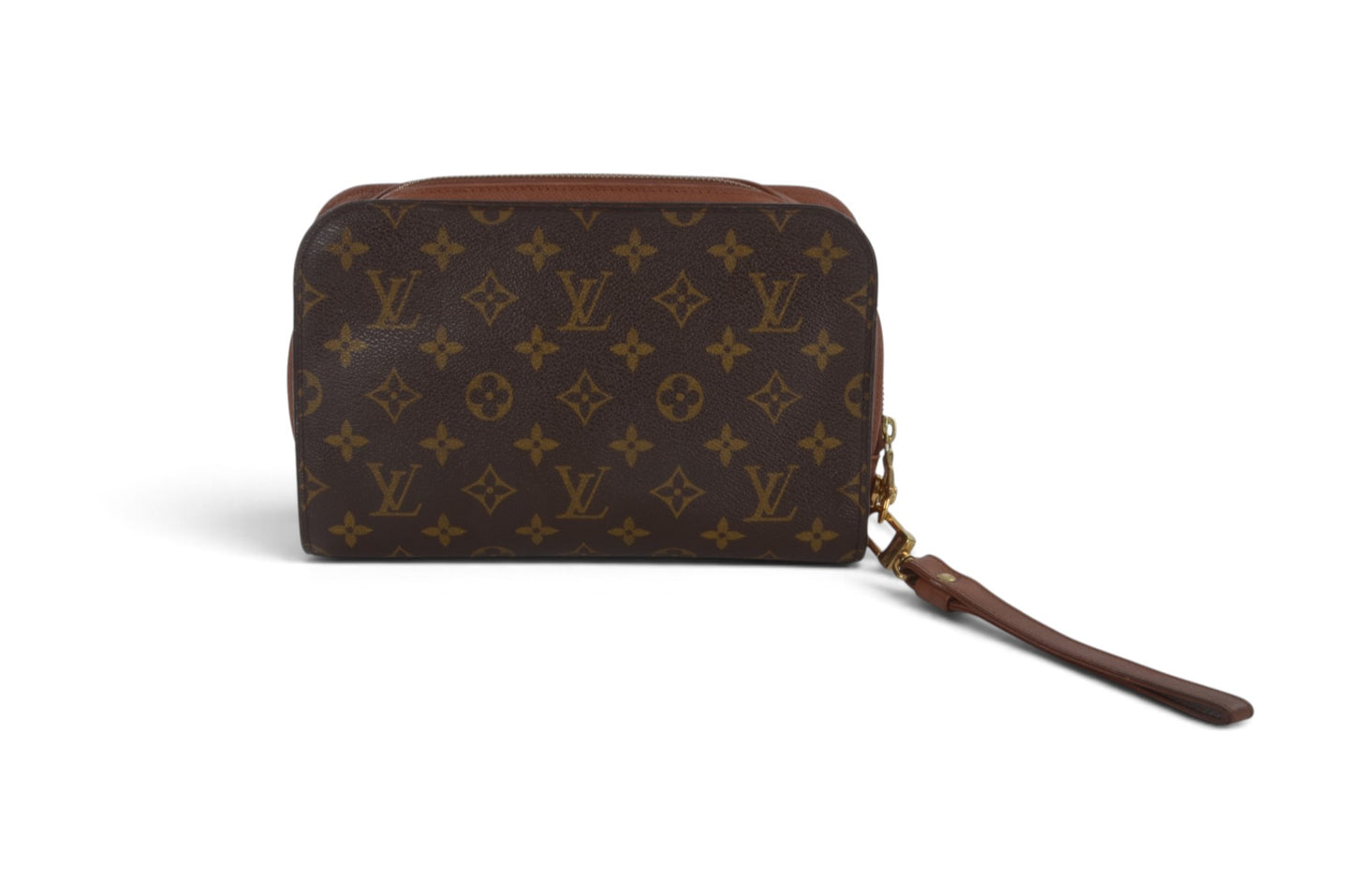 Louis Vuitton Vintage Orsay Clutch Bag Monogram Brown Designer Classic Authentic