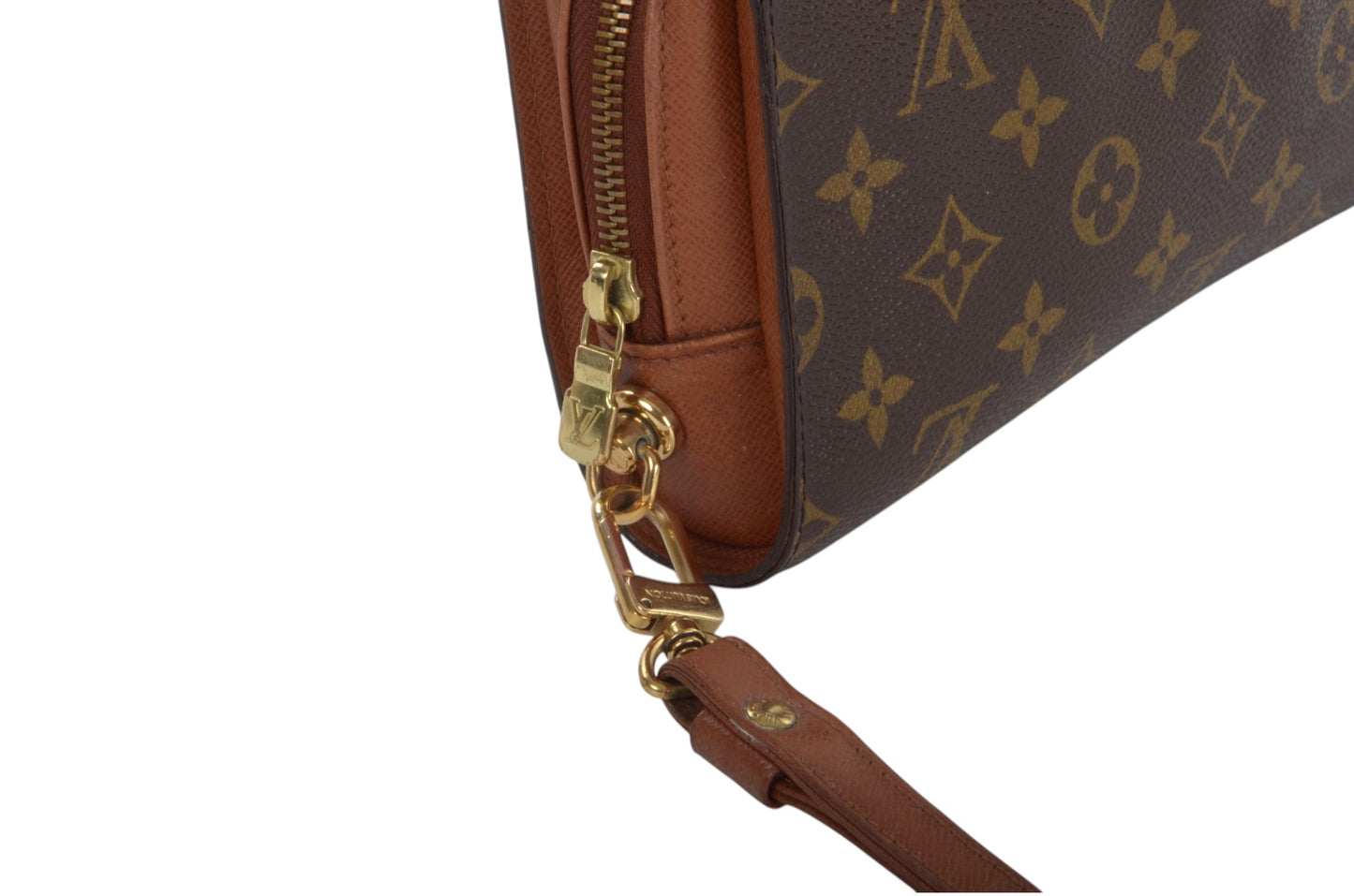 Louis Vuitton Vintage Orsay Clutch Bag Monogram Brown Designer Classic Authentic