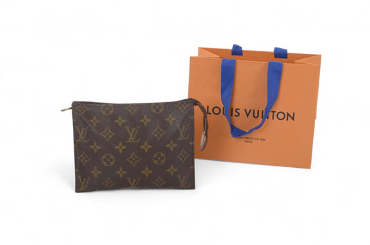 Louis Vuitton Pouch Toilette 19 Pouch Clutch Makeup Toilet Bag Monogram Vintage