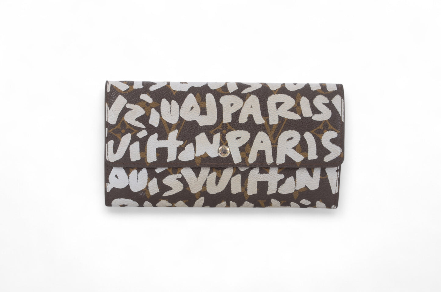 Louis Vuitton x Stephen Sprouse Graffiti Sarah Monogram Wallet Vintage Leather Canvas Brown Crossbody Bag