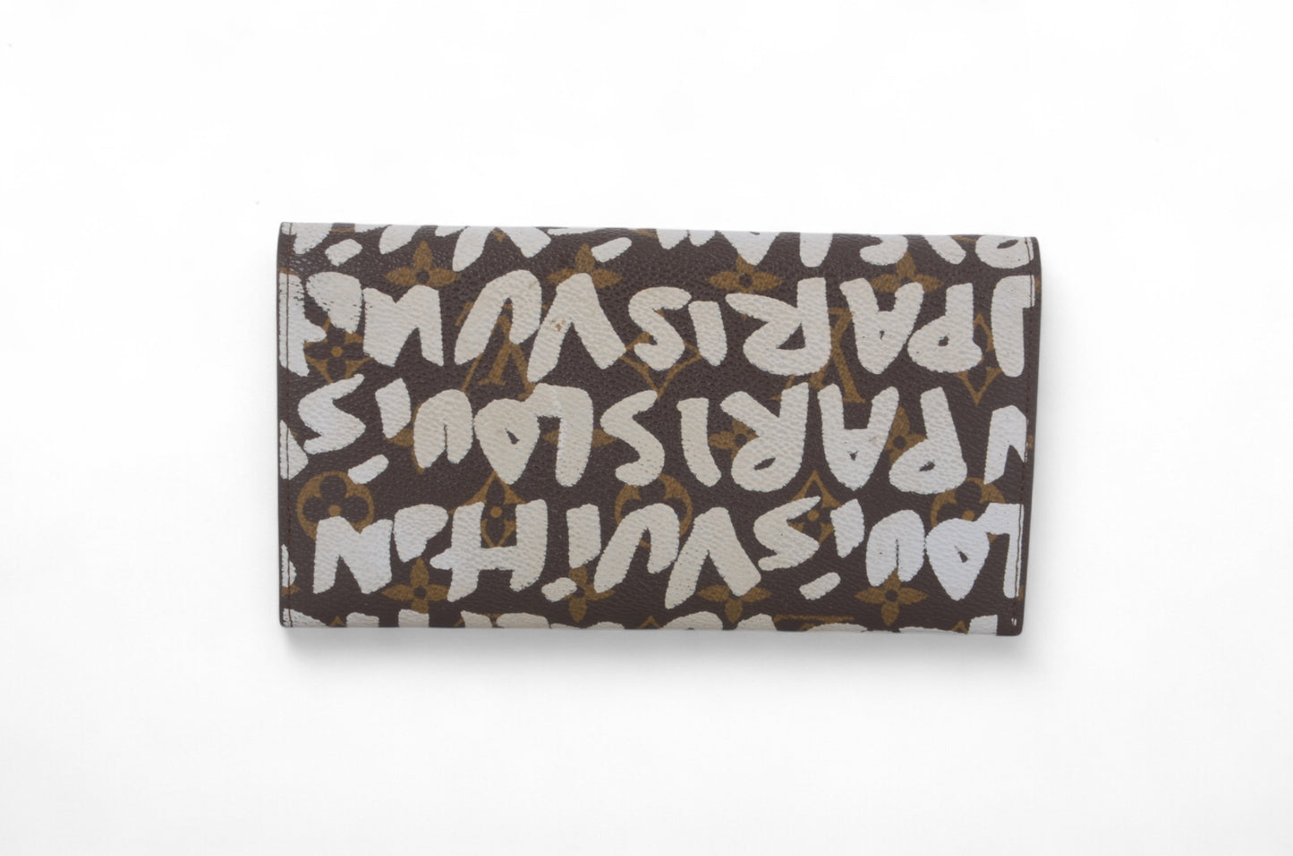 Louis Vuitton x Stephen Sprouse Graffiti Sarah Monogram Wallet Vintage Leather Canvas Brown Crossbody Bag