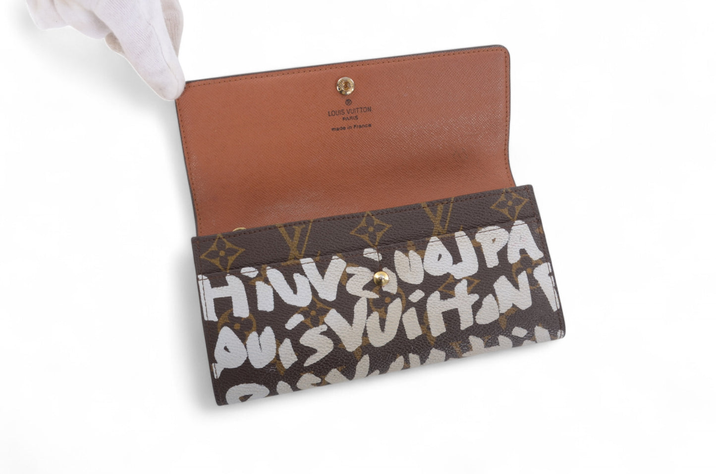 Louis Vuitton x Stephen Sprouse Graffiti Sarah Monogram Wallet Vintage Leather Canvas Brown Crossbody Bag
