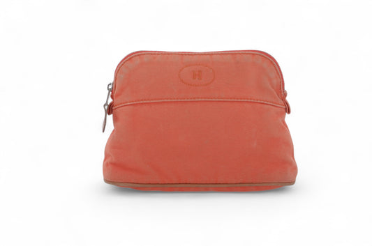 Hermès Bolide Mini Case Pouch Toiletry Make Up Bag 100% cotton Orange