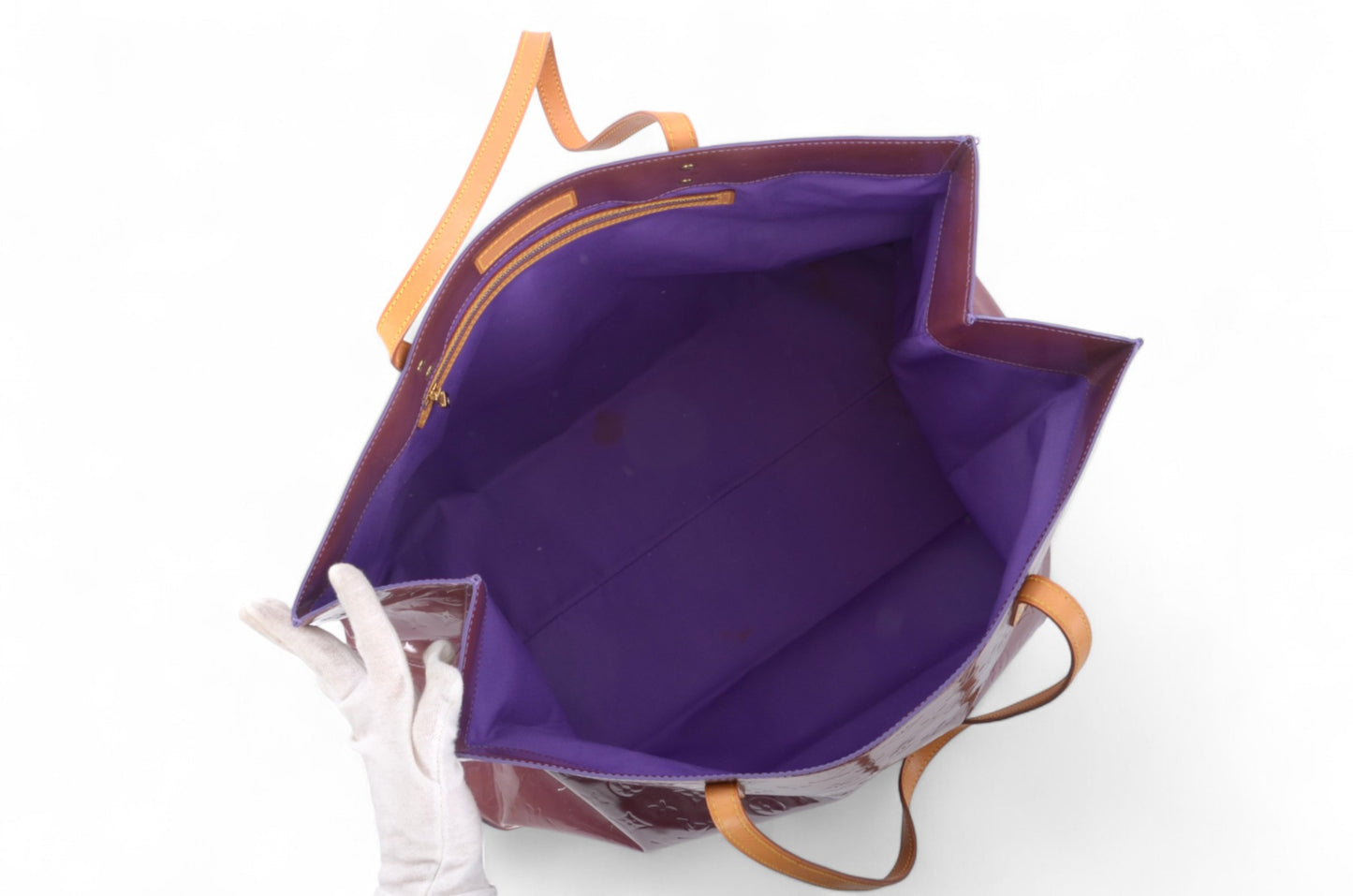 Louis Vuitton Vernis Reade GM Handbag Shoulder Large Bag Tote Vintage Patent Leather Monogram Violet Lilac Unique Rare Designer Classic Authentic